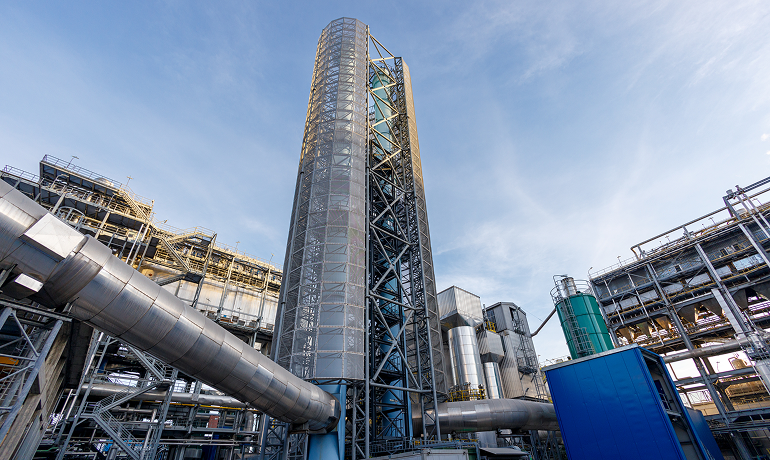 Scorcio del termovalorizzatore di Acea Ambiente a San Vittore del Lazio