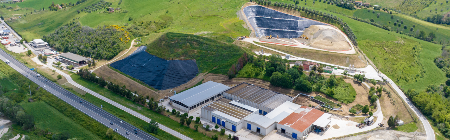 Dettaglio del sistema di accumulo e trattamento del biogas del polo impiantistico di Orvieto di Acea Ambiente